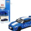 Nissan GT-R RHD Right Hand Drive Bayside Blue White Stripe 50th Anniversary Edition Limited Edition 1200 pieces 1/64 Diecast Model Car Era Car NS20GTRSP24B
