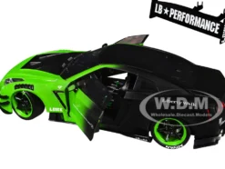 Nissan GT-R (R35) Liberty Walk Body Kit 2.0 RHD (Right Hand Drive) Green and Matt Black 