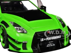 Nissan GT-R (R35) Liberty Walk Body Kit 2.0 RHD (Right Hand Drive) Green and Matt Black 