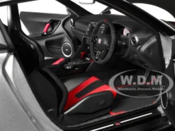 2022 Nissan GT-R (R35) Nismo Special Edition RHD (Right Hand Drive) Ultimate Metal Silver with Carbon Hood and Top 1/18 Model Car by Autoart