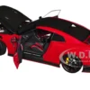 2022 Nissan GT-R (R35) Nismo Special Edition RHD (Right Hand Drive) Vibrant Red with Carbon Hood and Top 1/18 Model Car by Autoart
