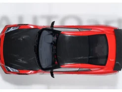 2022 Nissan GT-R (R35) Nismo Special Edition RHD (Right Hand Drive) Vibrant Red with Carbon Hood and Top 1/18 Model Car by Autoart