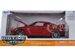 2009 Nissan GT-R R35 Red & Black 2 Cars Set 1/24 Diecast Car Model Jada 96811
