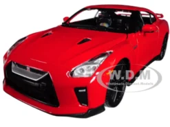 2017 Nissan GT-R R35 Red 1/24 Diecast Car Model BBurago 21082