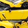 Nissan GT-R (R35) RHD (Right Hand Drive) Yellow with Carbon Hood and Black Top "The Model Car Show Singapore 2025 Event Edition" 1/64 Diecast Model Car by Inno Models