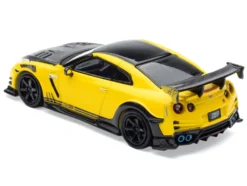 Nissan GT-R (R35) RHD (Right Hand Drive) Yellow with Carbon Hood and Black Top
