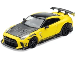 Nissan GT-R (R35) RHD (Right Hand Drive) Yellow with Carbon Hood and Black Top