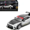 Nissan GT-R (R35) Top Secret RHD (Right Hand Drive) Silver Metallic with Carbon Hood and Top "Tokyo Auto Salon Hong Kong 2025 Event Edition" 1/64 Diecast Model Car by Inno Models