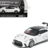Nissan GT-R (R35) "Top Secret" RHD (Right Hand Drive) White with Black Top "Tokyo Auto Salon 2021" 1/64 Diecast Model Car by Inno Models