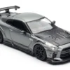 Nissan GT-R (R35) "Top Secret" RHD (Right Hand Drive) Gray Metallic with Carbon Hood "IAM Bangkok 2025 Event Edition" 1/64 Diecast Model Car by Inno Models