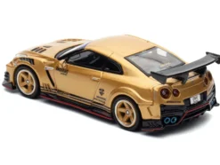 Nissan GT-R (R35) Top Secret Thailand RHD (Right Hand Drive) Gold Metallic "Thailand Diecast Expo 2025 Event Edition" 1/64 Diecast Model Car by Inno Models