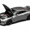 2020 Nissan GT-R (R35) Track Edition Engineered by NISMO RHD (Right Hand Drive) Dark Metal Gray Metallic "Senior 64" Series 1/64 Diecast Model Car by MotorHelix