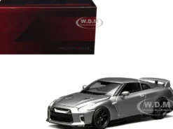 2020 Nissan GT-R (R35) Track Edition Engineered by NISMO RHD (Right Hand Drive) Dark Metal Gray Metallic "Senior 64" Series 1/64 Diecast Model Car by MotorHelix