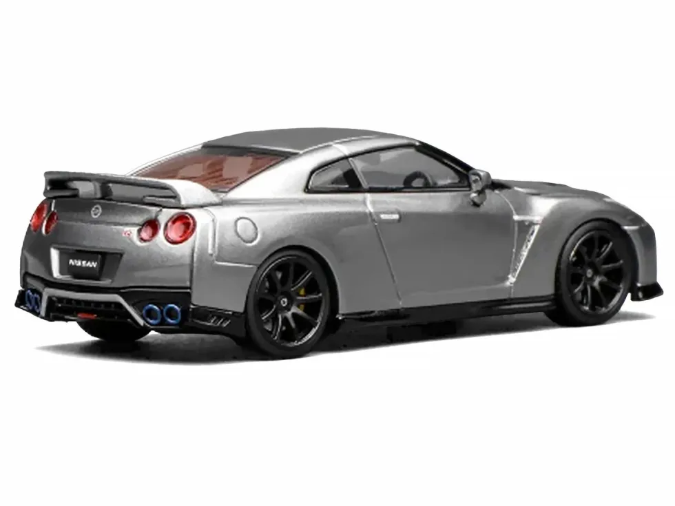 2020 Nissan GT-R (R35) Track Edition Engineered by NISMO RHD (Right Hand Drive) Dark Metal Gray Metallic "Senior 64" Series 1/64 Diecast Model Car by MotorHelix