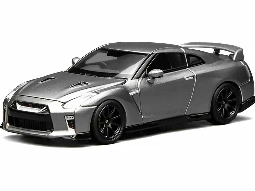 2020 Nissan GT-R (R35) Track Edition Engineered by NISMO RHD (Right Hand Drive) Dark Metal Gray Metallic "Senior 64" Series 1/64 Diecast Model Car by MotorHelix