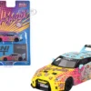 Nissan 35GT-RR Ver.1 "LB-Silhouette Works GT" Light Blue and Yellow with Graphics "LBWK KUMA" Limited Edition 1/64 Diecast Model Car by Mini GT