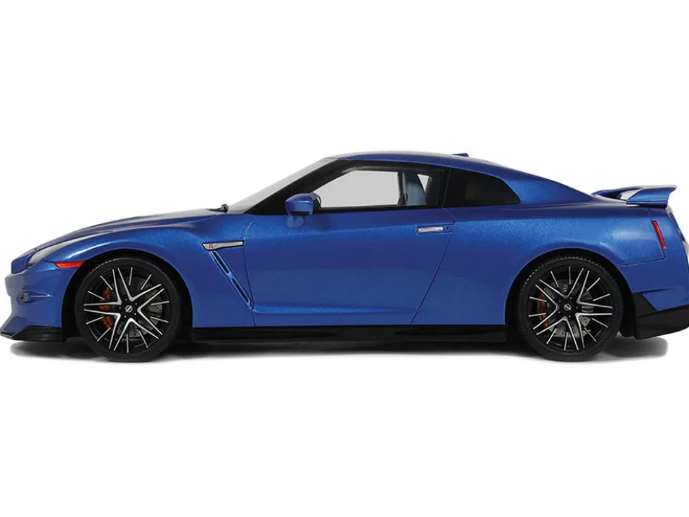2024 Nissan GT-R Skyline Edition Bayside Blue Metallic 1/18 Model Car by GT Spirit