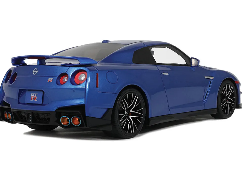 2024 Nissan GT-R Skyline Edition Bayside Blue Metallic 1/18 Model Car by GT Spirit