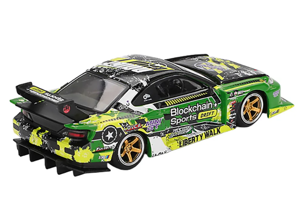 Nissan "LB-Super Silhouette" S15 SILVIA RHD (Right Hand Drive) #555 "V2" Yukio Fausto "Formula Drift Japan" (2024) Limited Edition 1/64 Diecast Model Car by Mini GT