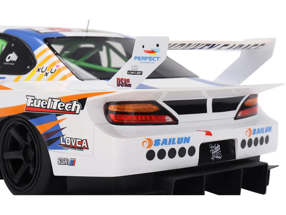 Nissan LB-Super Silhouette S15 SILVIA #555 Yukio Fausto "Formula Drift Japan" (2023) 1/18 Model Car by Top Speed