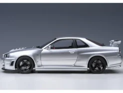 Nissan Nismo R34 GT R Z TUNE RHD Right Hand Drive Silver Metallic 1/18 Model Car Autoart AA77461