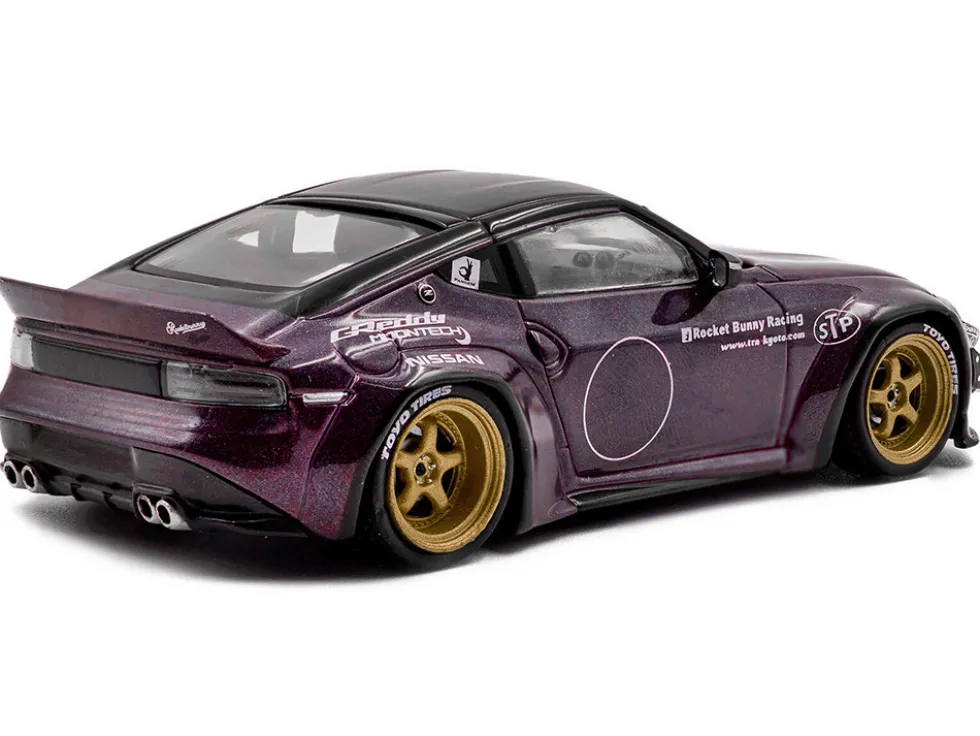 2022 Nissan Pandem Fairlady Z RHD (Right Hand Drive) Purple Metallic with Black Top 1/43 Diecast Model Car by Solido