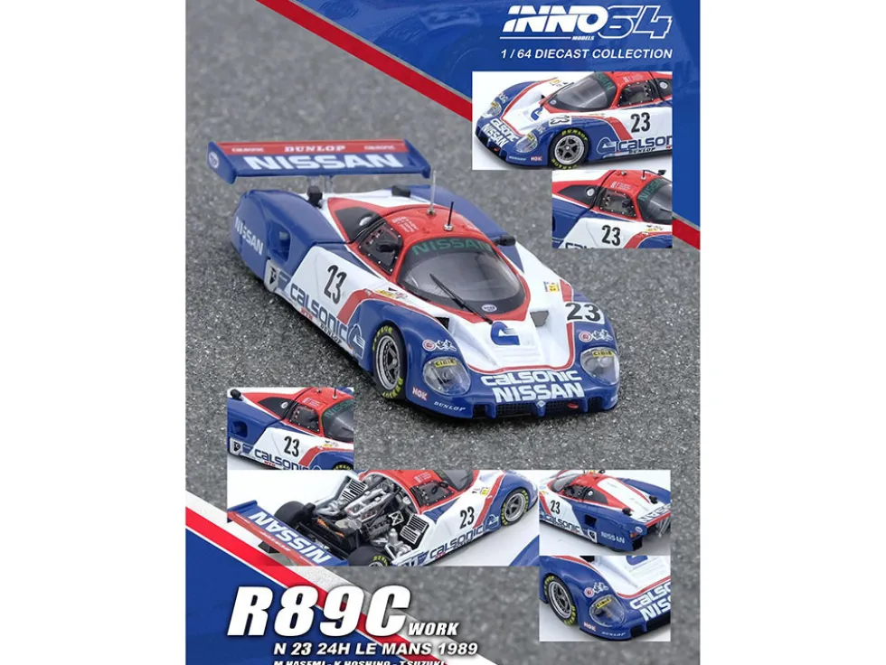 Nissan R89C #23 Masahiro Hasemi - Kazuyoshi Hoshino - Toshio Suzuki "24 Hours of Le Mans" (1989) 1/64 Diecast Model Car by Inno Models