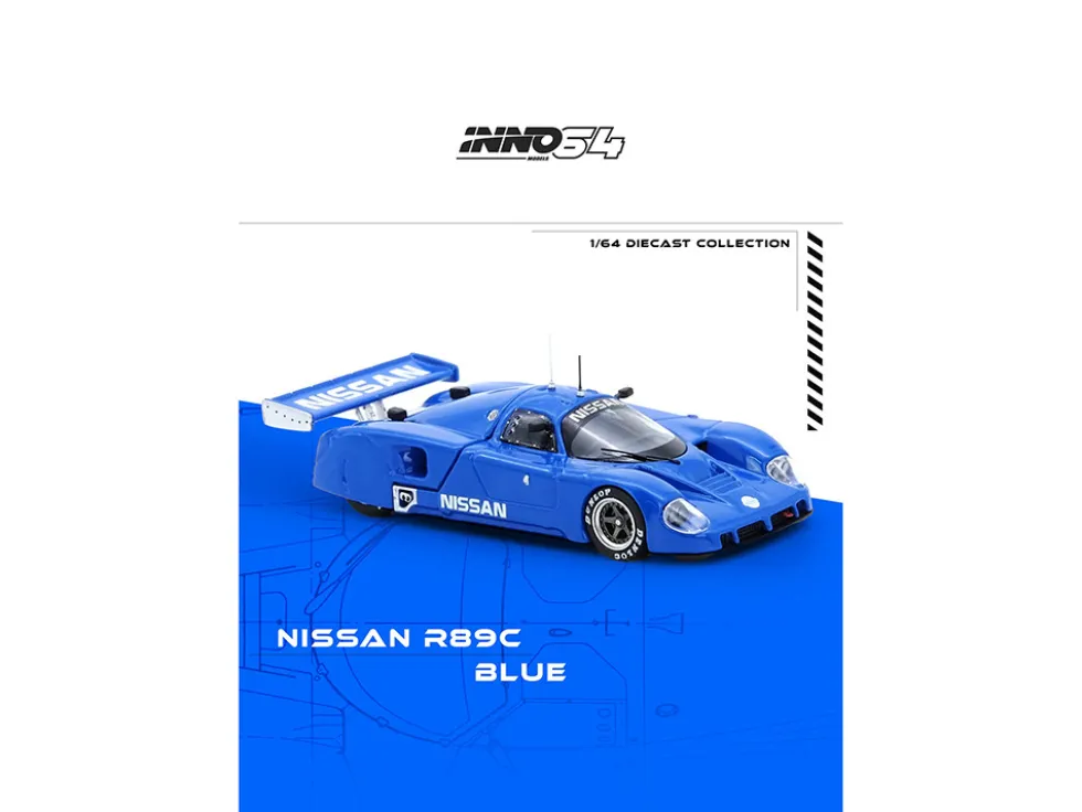 Nissan R89C "Works Prototype" Blue "World Sports Car Championship" (1989) 1/64 Diecast Model Car by Inno Models