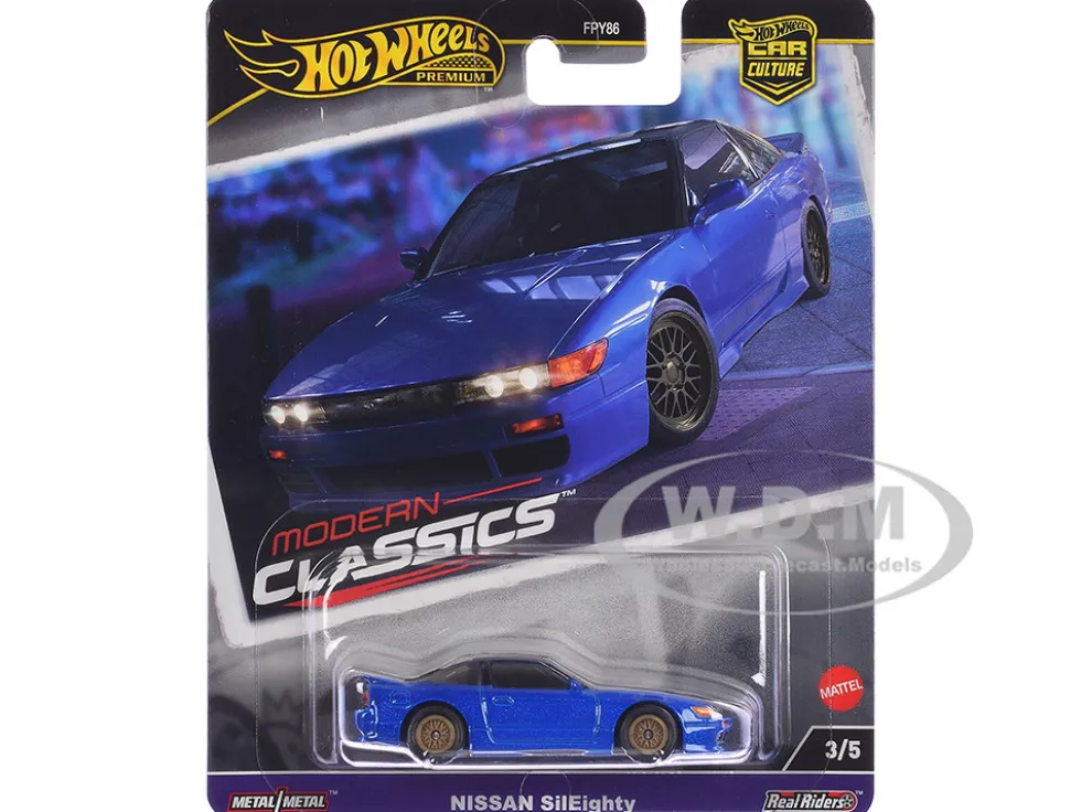 Nissan SilEighty Blue Metallic "Modern Classics" Series Diecast Model Car by Hot Wheels