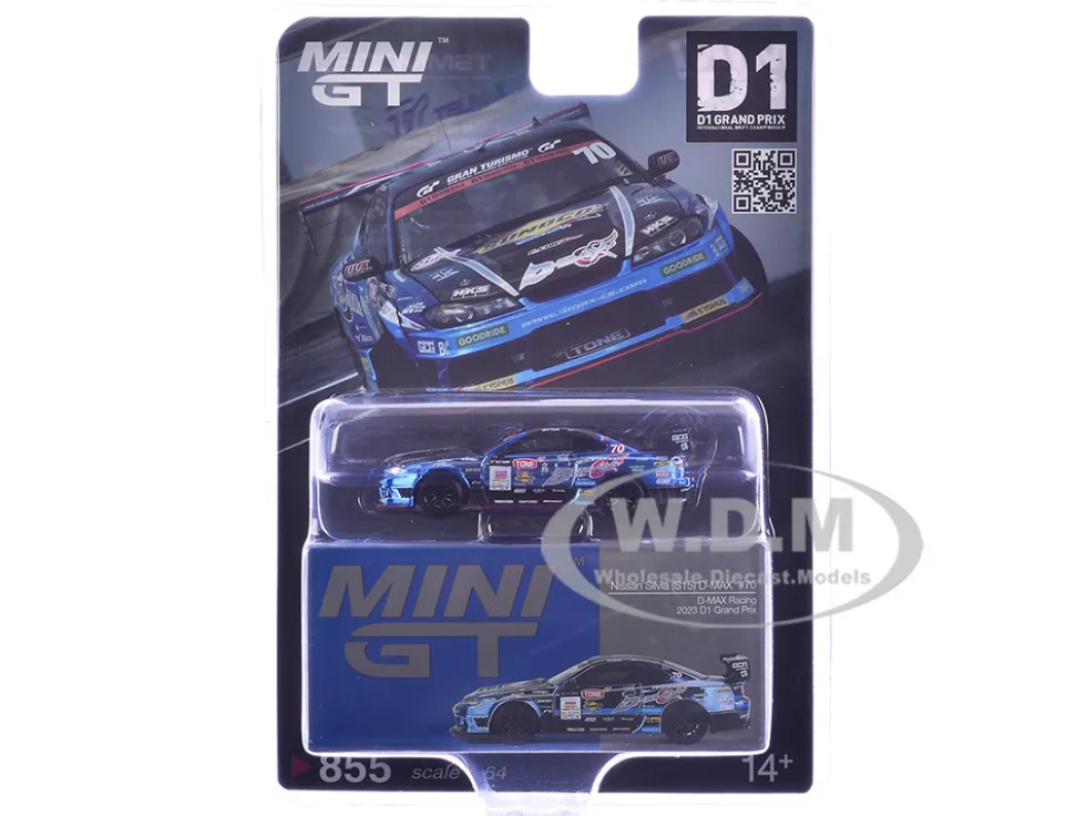 Nissan Silvia (S15) D-MAX RHD (Right Hand Drive) #70 Masashi Yokoi "D-MAX Racing" "D1 Grand Prix" (2023) Limited Edition 1/64 Diecast Model Car by Mini GT