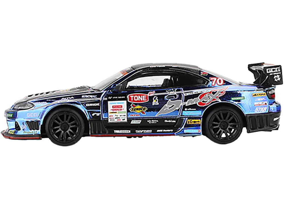 Nissan Silvia (S15) D-MAX RHD (Right Hand Drive) #70 Masashi Yokoi "D-MAX Racing" "D1 Grand Prix" (2023) Limited Edition 1/64 Diecast Model Car by Mini GT
