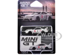 Nissan Silvia (S15) LB-Super Silhouette RHD (Right Hand Drive) #23 "Athlete" White with Graphics Limited Edition 1/64 Diecast Model Car by Mini GT