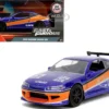 2001 Nissan Silvia S15 RHD (Right Hand Drive) Blue Metallic with Graphics "The Fast and the Furious: Tokyo Drift" (2006) Movie "Fast & Furious" Series 1/32 Diecast Model Car by Jada