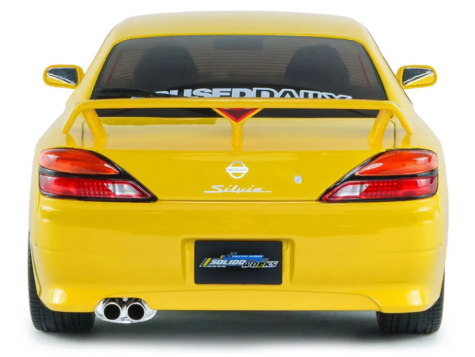 1999 Nissan Silvia (S15) Spec-R Aero RHD (Right Hand Drive) Lightning Yellow 1/18 Diecast Model Car by Solido