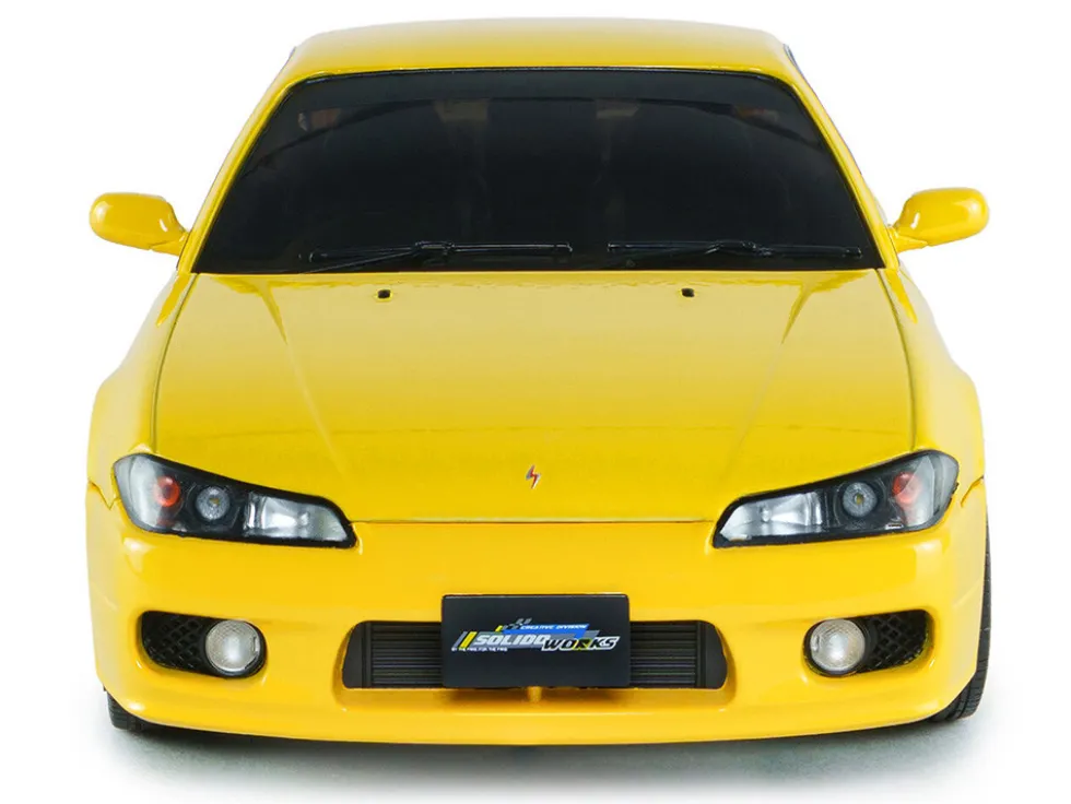 1999 Nissan Silvia (S15) Spec-R Aero RHD (Right Hand Drive) Lightning Yellow 1/18 Diecast Model Car by Solido
