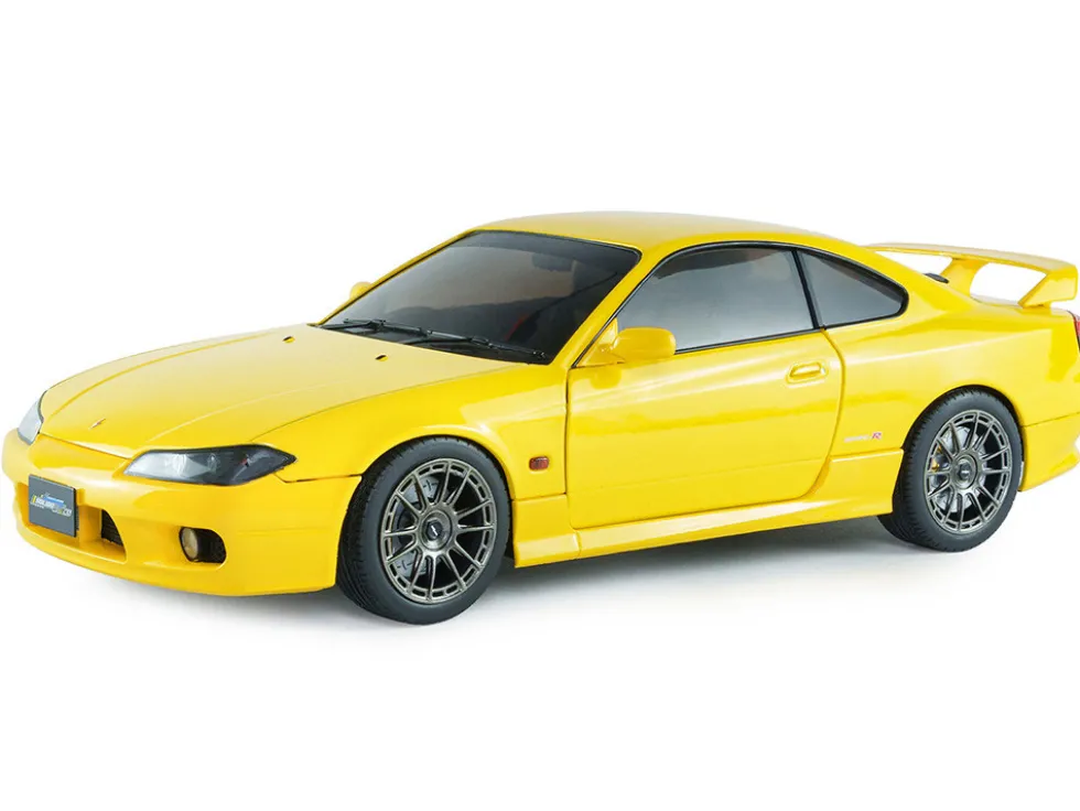 1999 Nissan Silvia (S15) Spec-R Aero RHD (Right Hand Drive) Lightning Yellow 1/18 Diecast Model Car by Solido