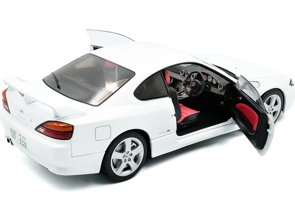 1999 Nissan Silvia (S15) Spec-R Aero RHD (Right Hand Drive) Aspen White 1/18 Diecast Model Car by Solido
