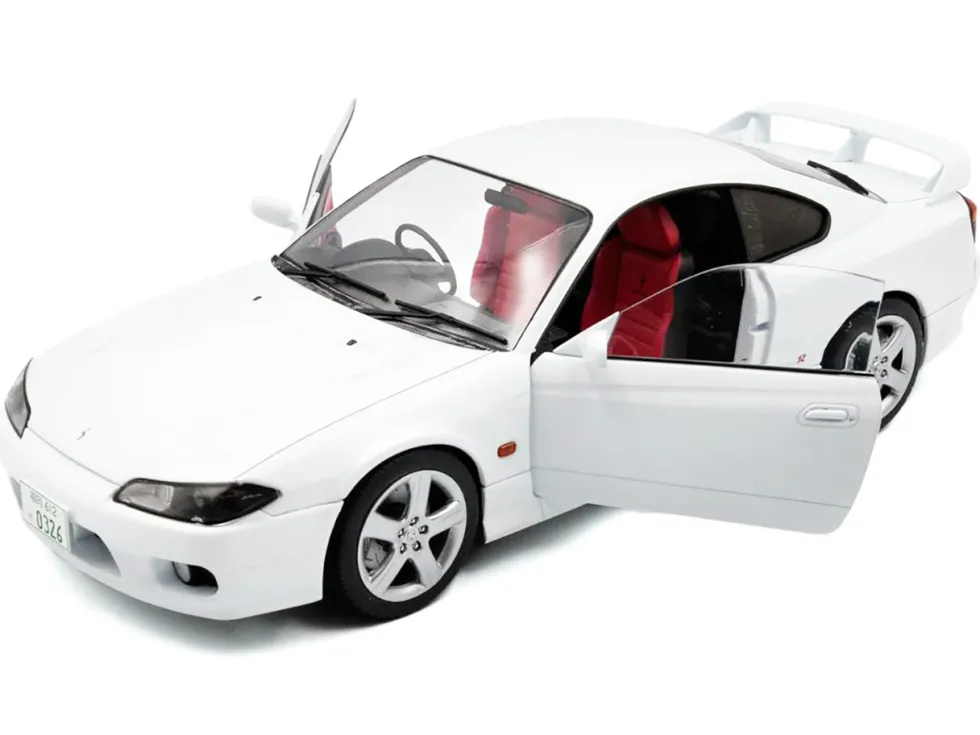1999 Nissan Silvia (S15) Spec-R Aero RHD (Right Hand Drive) Aspen White 1/18 Diecast Model Car by Solido