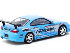 Nissan Silvia (S15) Vertex RHD (Right Hand Drive) "GReddy" Light Blue "Global64" Series 1/64 Diecast Model by Tarmac Works