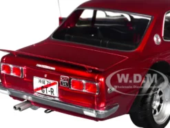 1970 Nissan Skyline (C10) Hakosuka RHD (Right Hand Drive) Red Metallic 1/18 Diecast Model Car by Solido