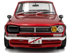 1970 Nissan Skyline (C10) Hakosuka RHD (Right Hand Drive) Red Metallic 1/18 Diecast Model Car by Solido
