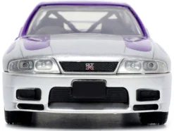 1995 Nissan Skyline GT R BCNR33 Purple and Silver Metallic Fast & Furious Series 1/32 Diecast Model Car Jada