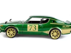 1973 Nissan Skyline 2000GT-R KPGC110 #73 Green Metallic Gold Stripes Tokyo Mod Series 1/24 Diecast Model Car Maisto 32539