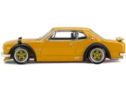 Nissan Skyline 2000GT-R (KPGC10) RHD (Right Hand Drive) "Kaido Street V2" Yellow (Designed by Jun Imai) "Kaido House" Special 1/64 Diecast Model Car by Mini GT