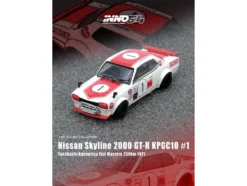Nissan Skyline 2000 GT-R (KPGC10) #1 RHD (Right Hand Drive) Takahashi Kinimitsu "Fuji Masters 250km" (1971) 1/64 Diecast Model Car by Inno Models