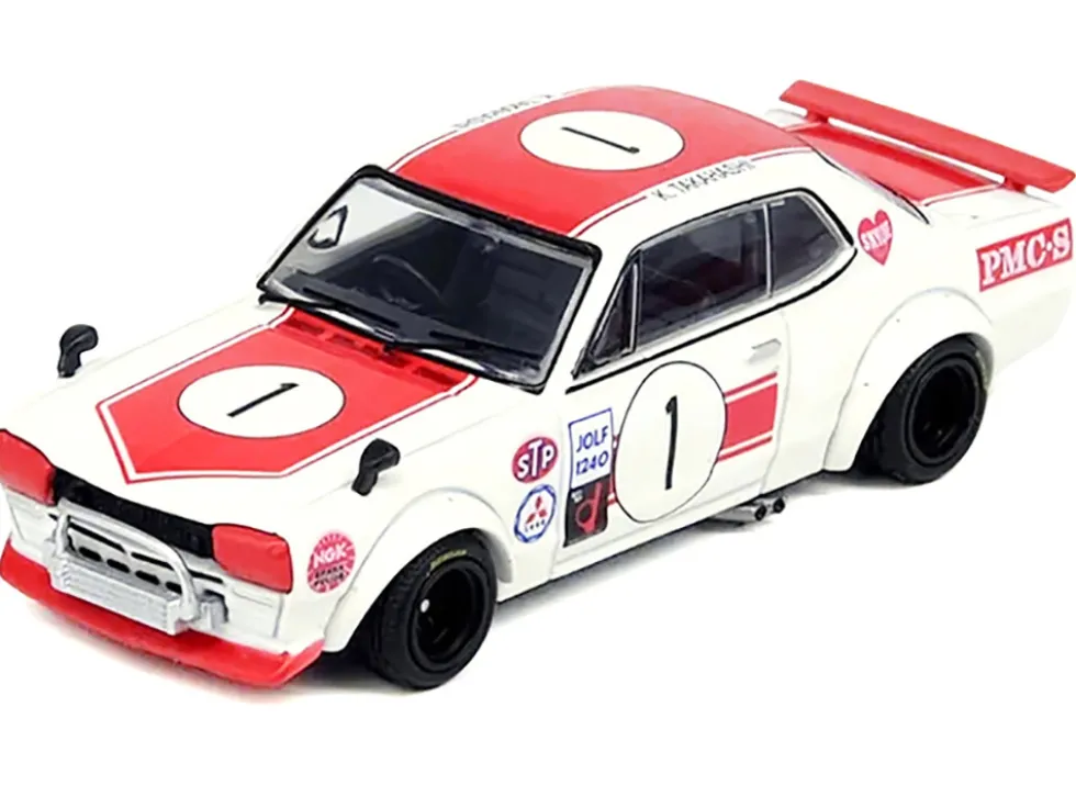 Nissan Skyline 2000 GT-R (KPGC10) #1 RHD (Right Hand Drive) Takahashi Kinimitsu "Fuji Masters 250km" (1971) 1/64 Diecast Model Car by Inno Models