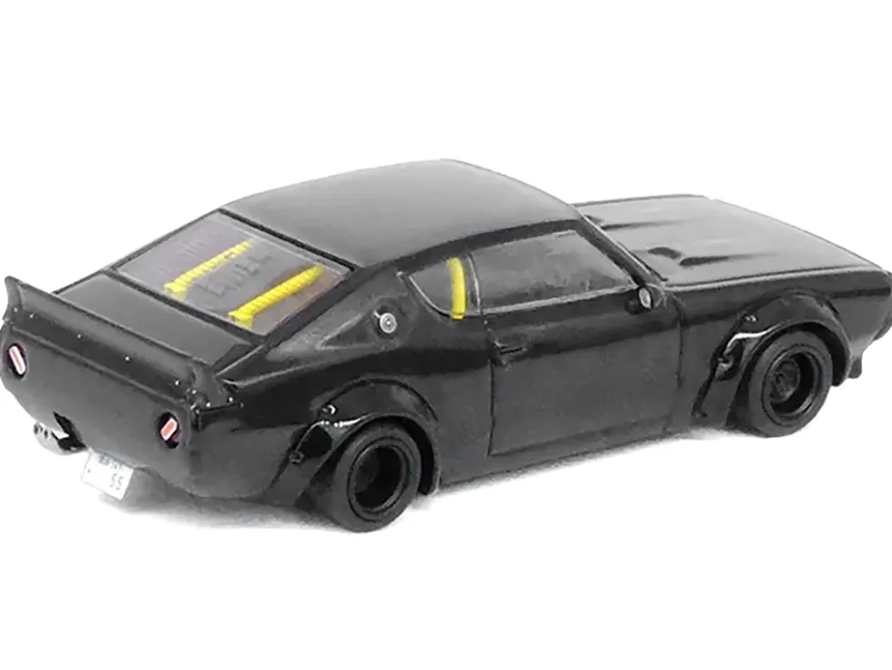 Nissan Skyline 2000 GT-R (KPGC110) RHD (Right Hand Drive) "LB-Works" Black 1/64 Diecast Model Car by Inno Models