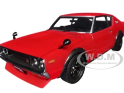 Nissan Skyline 2000GT-R (KPGC110) Tuned Version RHD (Right Hand Drive) Red 1/18 Model Car by Autoart