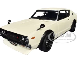 Nissan Skyline 2000GT-R (KPGC110) Tuned Version RHD (Right Hand Drive) White 1/18 Model Car by Autoart