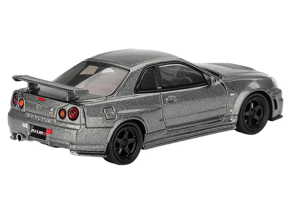 Nissan Skyline GT-R (NISMO BNR34 CRS Version) RHD (Right Hand Drive) Dark Metal Gray Metallic Limited Edition 1/64 Diecast Model Car by Mini GT